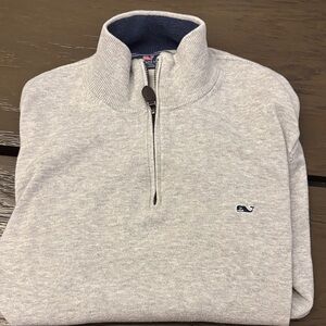 Men's Gray Quarter-Zip Sweater